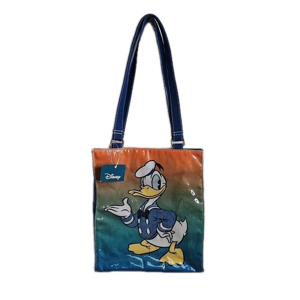 Disney‎ Parks Donald Duck Canvas Tote Bag Purse 12x11x4 NWT'S